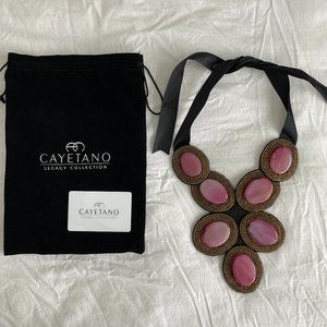 Cayetano Legacy Collection - Drop Necklace in Fushia Pink
